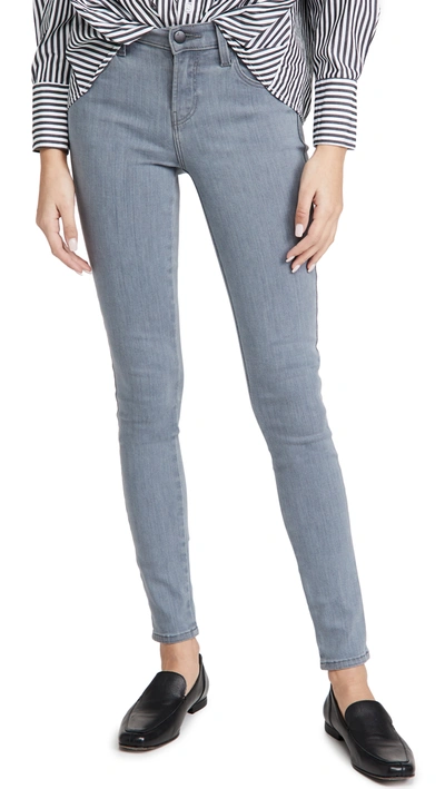 Shop J Brand Sophia Mid Rise Super Skinny Jeans In Neutral