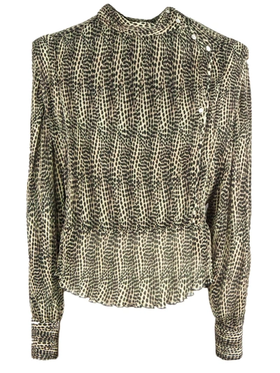 Shop Isabel Marant Brown Silk Blouse In Fantasia