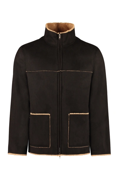 Shop Stand Studio Calvin Faux Shearling Jacket In Black