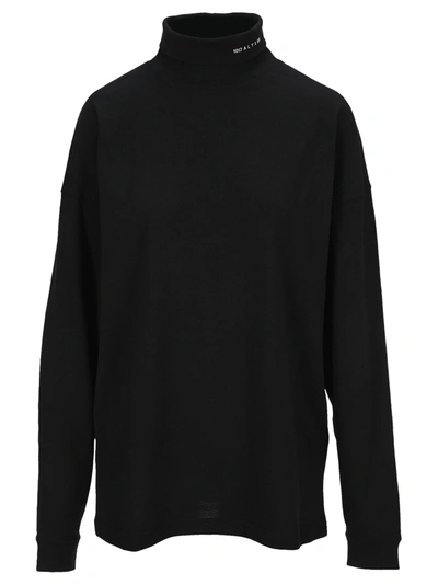 Shop Alyx Logo-print Roll Neck Sweatshirt In Black