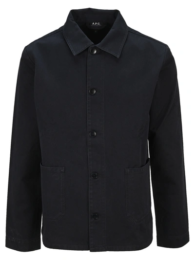 Shop Apc A.p.c. Classic Shirt Jacket In Black