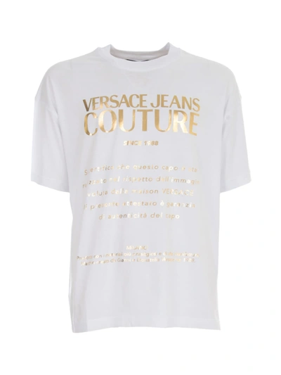 Shop Versace Jeans Couture Over Gazanzia Foil Jersey T-shirt