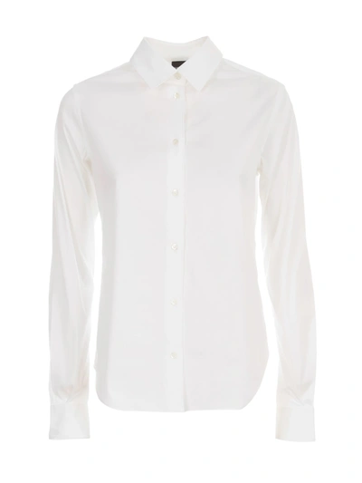 Shop Aspesi Stretch L/s Shirt In White