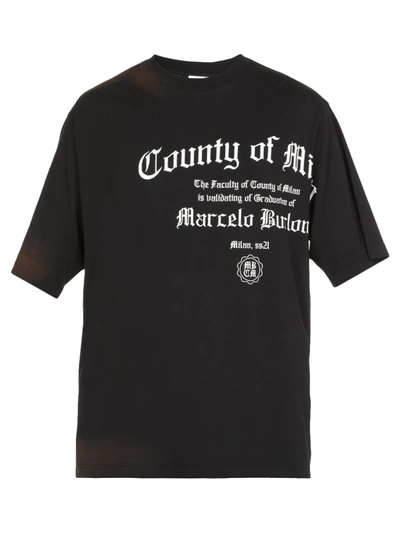 Shop Marcelo Burlon County Of Milan T-shirt In Cotone In Black