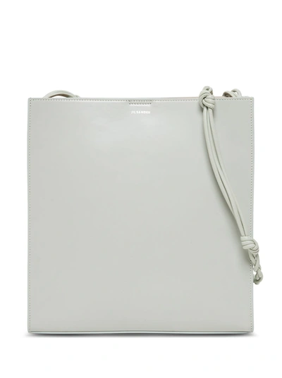 Shop Jil Sander Tangle Crossbody Bag In Sage Colored Leather In Green
