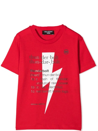 Shop Neil Barrett Print T-shirt In Red