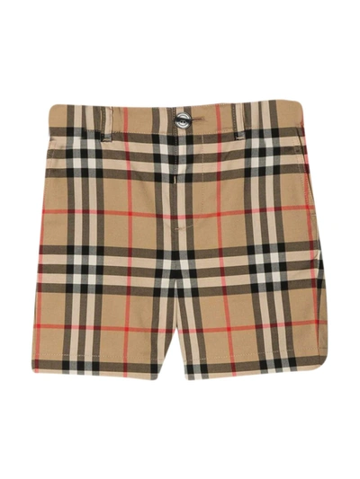 Shop Burberry Vintage Check Shorts In Beige