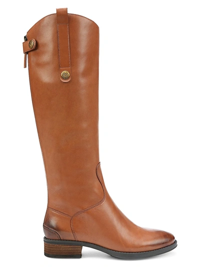 Shop Sam Edelman Penny Leather Riding Boots In Whiskey