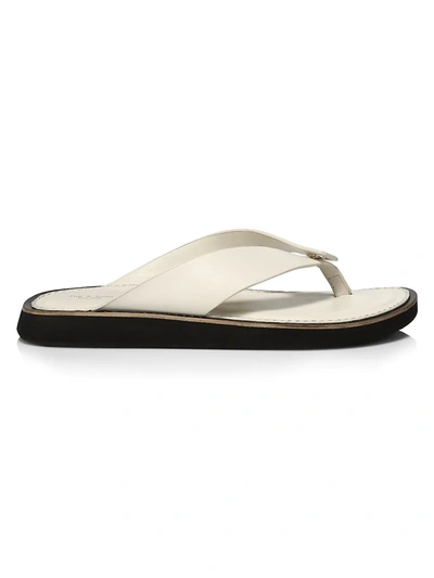 Shop Rag & Bone Parker Leather Thong Sandals In White