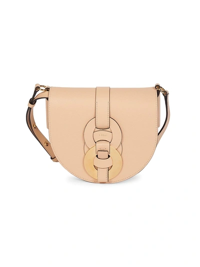 Shop Chloé Women's Darryl Leather Saddle Bag In Sandy Beige