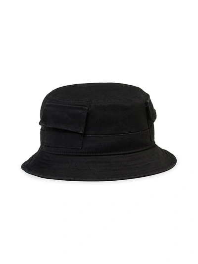 Shop Heron Preston Men's Cotton Twill Bucket Hat In Black