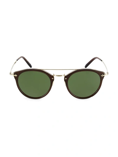 Shop Oliver Peoples 50mm Remick Sunglasses In Brown