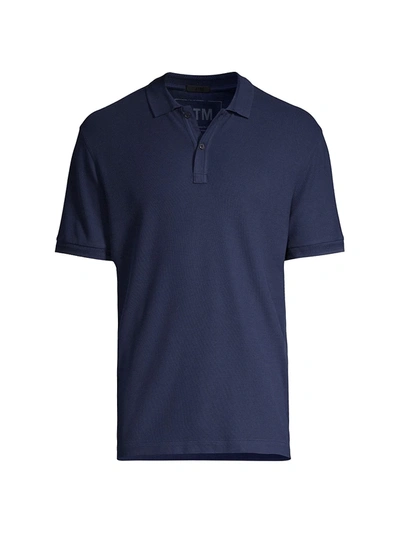 Shop Atm Anthony Thomas Melillo Classic-fit Pique Polo In Midnight