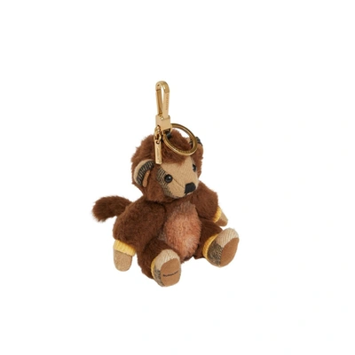 Shop Burberry Thomas Bear Charm In Monkey Costume In Archive Beige