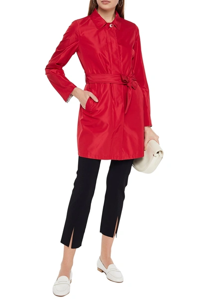 Shop Loro Piana Jaylon 17 Reversible Belted Shell Raincoat In Red