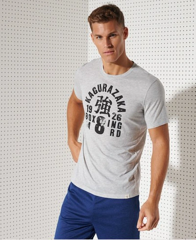 Superdry Men's Sport Training Boxing Yard T-shirt Grey Size: M | ModeSens