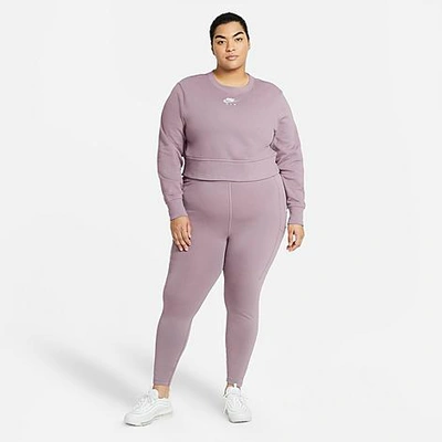 Shop Nike Women's Sportswear Air Leggings (plus Size) In Purple Smoke/white