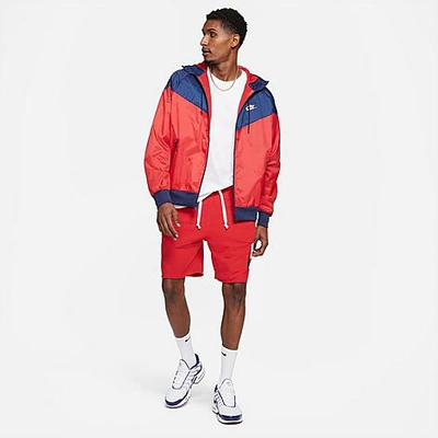 Shop Nike Men's Sportswear Alumni Fleece Shorts In Red