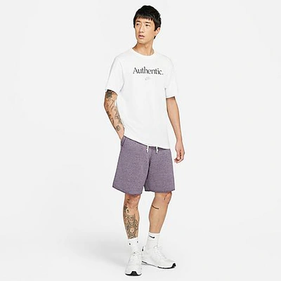 Shop Nike Men's Sportswear Alumni Fleece Shorts In Purple