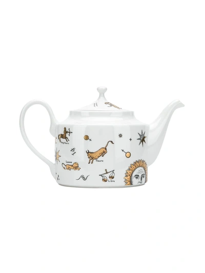 Fornasetti Astrology Print Teapot In White