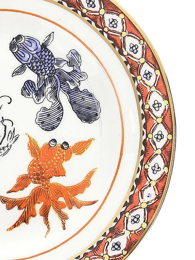 Seletti Hybrid Isaura Printed Porcelain Soup Plate 25.4cm In Blue