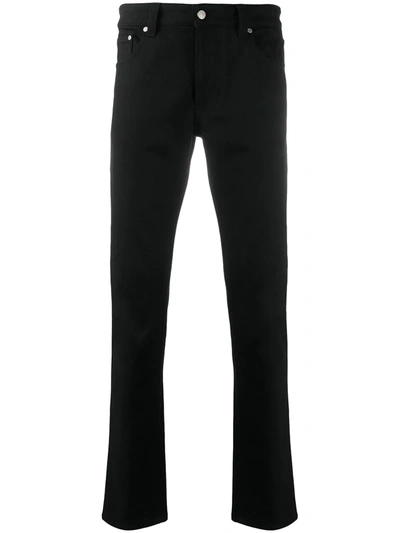Shop Ami Alexandre Mattiussi Straight-leg Mid-rise Jeans In Black