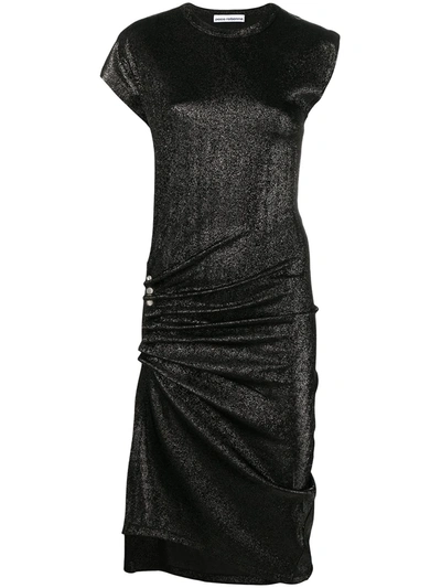 RABANNE LUREX JERSEY DRAPED DRESS 