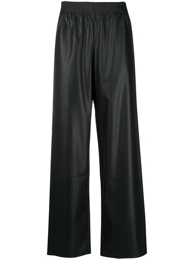 Shop Raf Simons Elasticated-waist Wide Trousers In Black