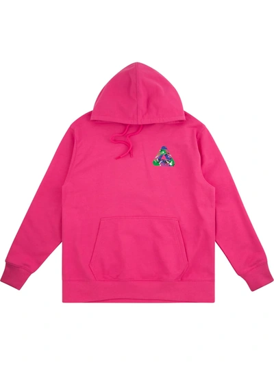 Shop Palace Tri-camo Logo-print Hoodie In Pink