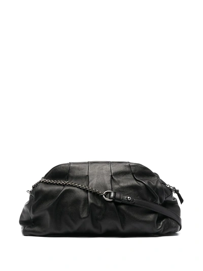 Fabiana Filippi Pleat-detail Clutch Bag In Black