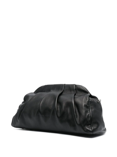 Fabiana Filippi Pleat-detail Clutch Bag In Black