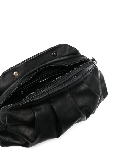 Fabiana Filippi Pleat-detail Clutch Bag In Black