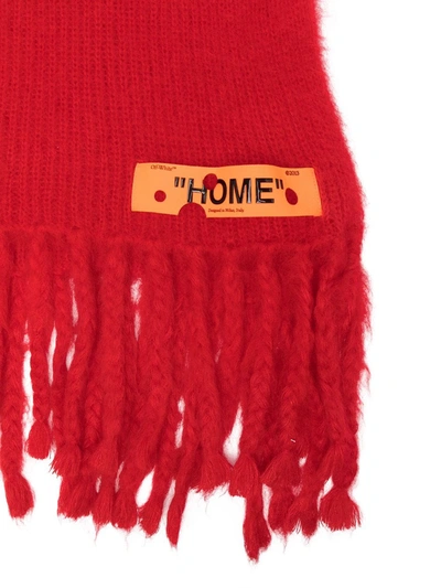 Shop Off-white Cny Wool Blanket In Red