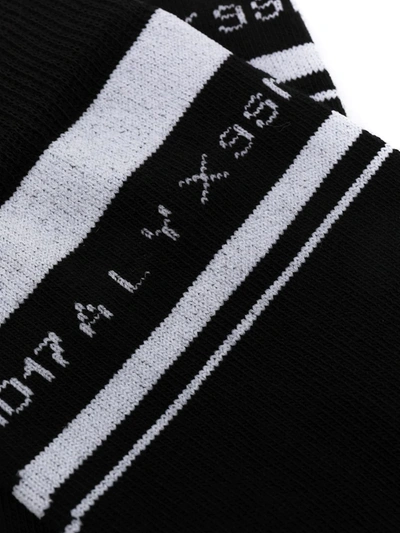 Shop Alyx Logo Intarsia Mid-calf Socks In Black