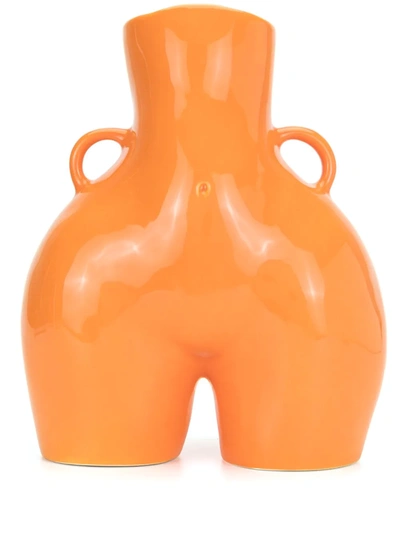 Shop Anissa Kermiche Love Handles Vase (31cm) In Orange