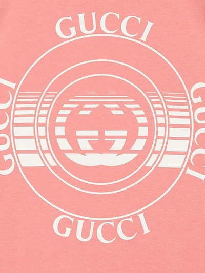 Shop Gucci Disk-print T-shirt In Pink