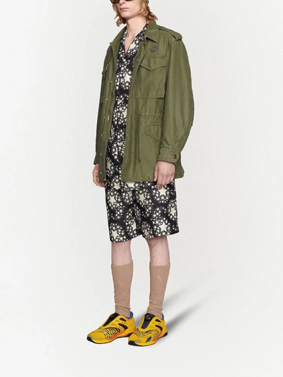 Shop Gucci X Disney Shirt Jacket In Green