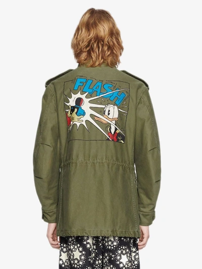 Shop Gucci X Disney Shirt Jacket In Green