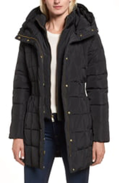 Shop Cole Haan Signature Cole Haan Hooded Down & Feather Jacket In Black