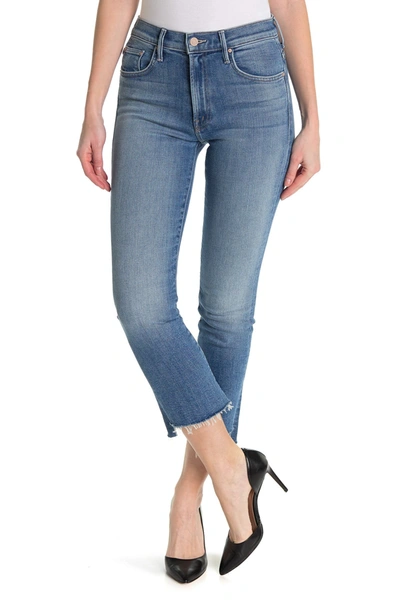 Shop Mother The Insider High Waist Crop Step Fray Jeans In Promises T