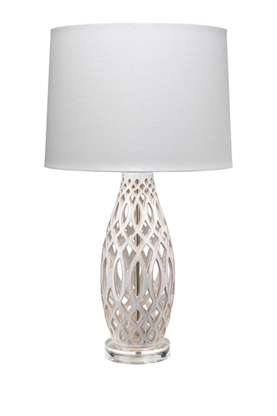 Shop Jamie Young Filigree Table Lamp In Cream