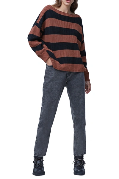 Shop French Connection Millie Mozart Stripe Knit Sweater In Casablanca