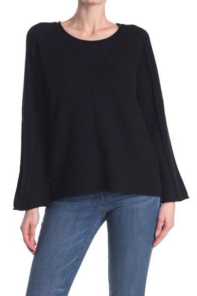 Shop Quinn Scoop Neck Cashmere Blend Sweater In Black