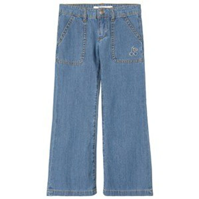 Shop Bonpoint Denim Trousers In Blue