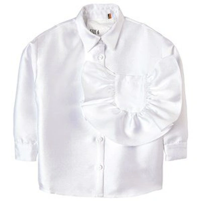 Shop Caroline Bosmans Gloss White Oversize Pocket Shirt