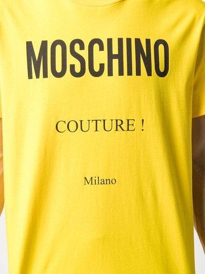 Shop Moschino T-shirt In Yellow