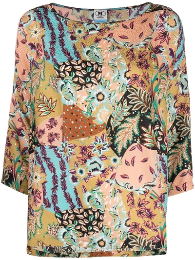 Shop M Missoni Silk-blend Floral Blouse