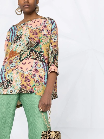 Shop M Missoni Silk-blend Floral Blouse