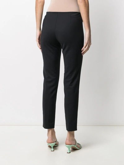 Shop M Missoni Cotton-blend Cropped Slim-fit Trousers In Black