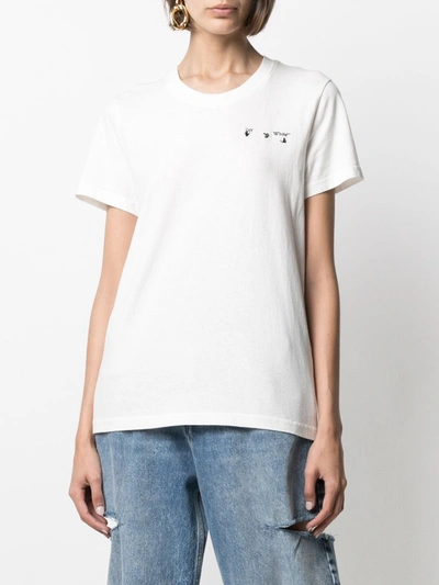 Shop Off-white Cotton-blend Arrows-print T-shirt In White